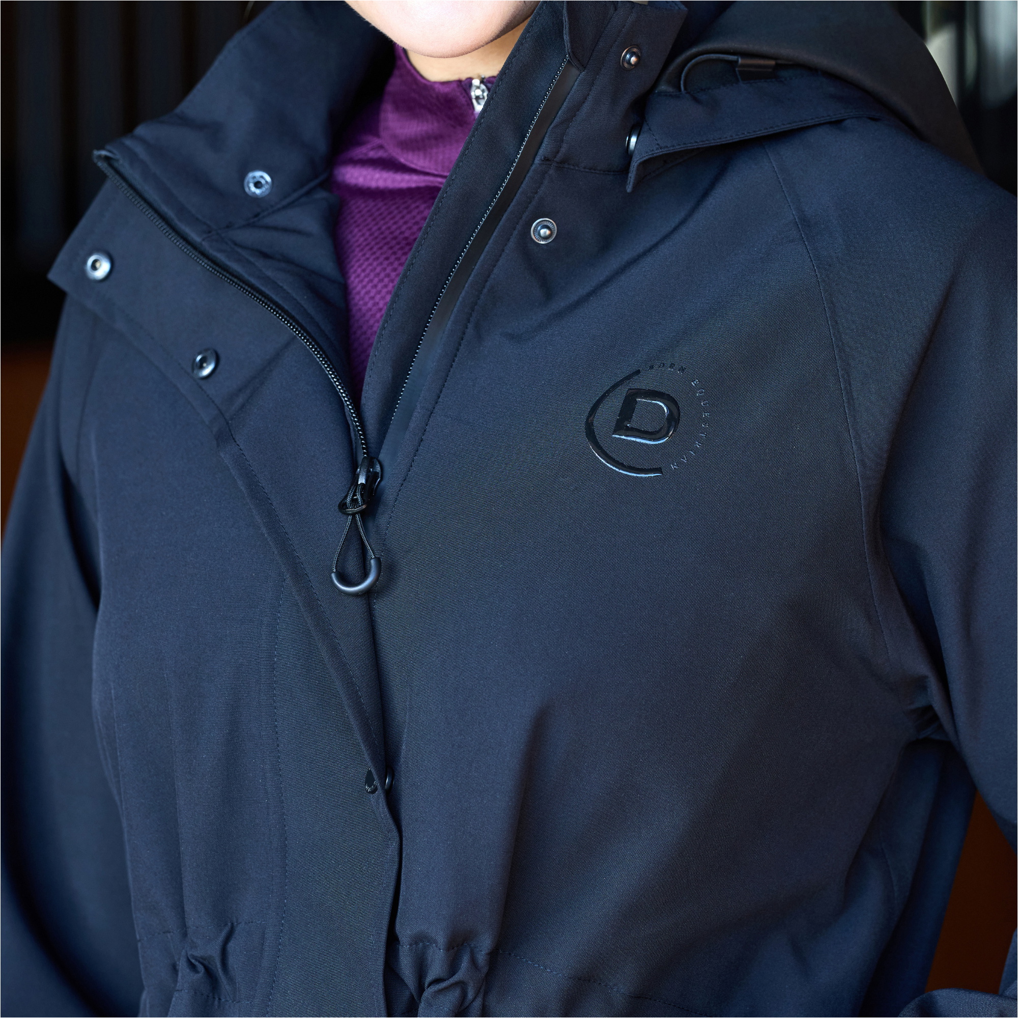 2025 Dublin Womens Wet Weather Long Jacket 1027642 - Black